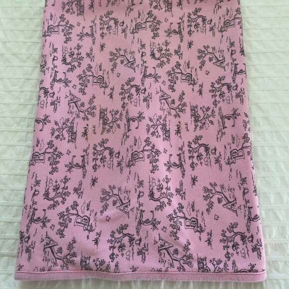 Starting Out Pink White ABC Toile Baby Girl Blanket Lovey Cotton 24"X30" Vintage - Picture 1 of 16